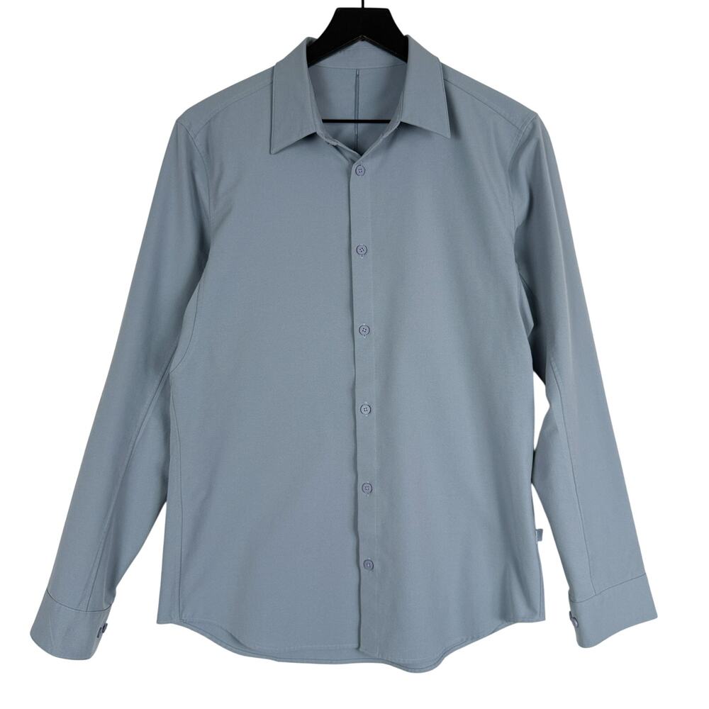 Lululemon Men's Venture Long Sleeve Shirt Button Up Blue - S